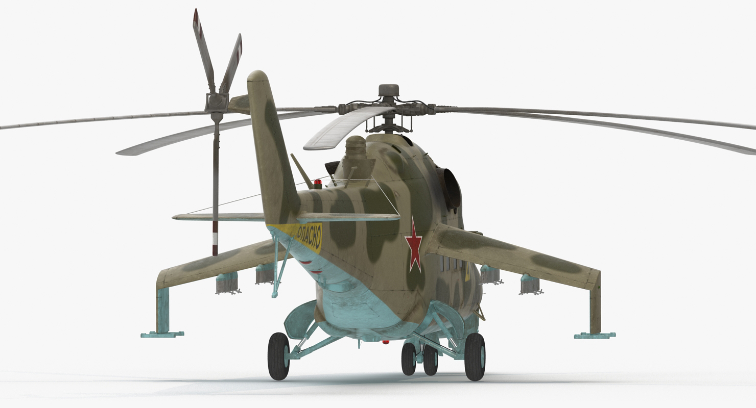 3D Russian Helicopter Mil Mi 24 model