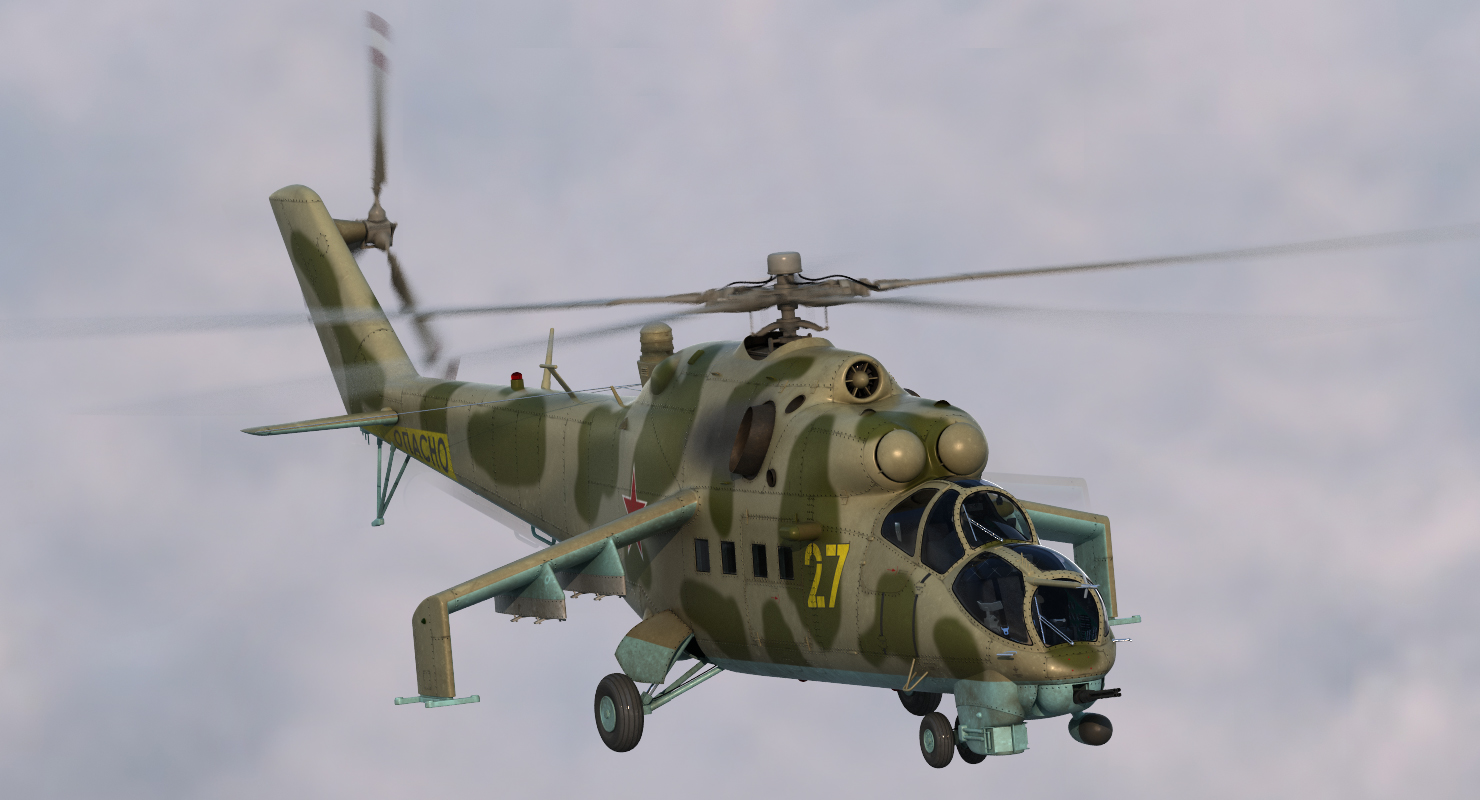3D Russian Helicopter Mil Mi 24 model
