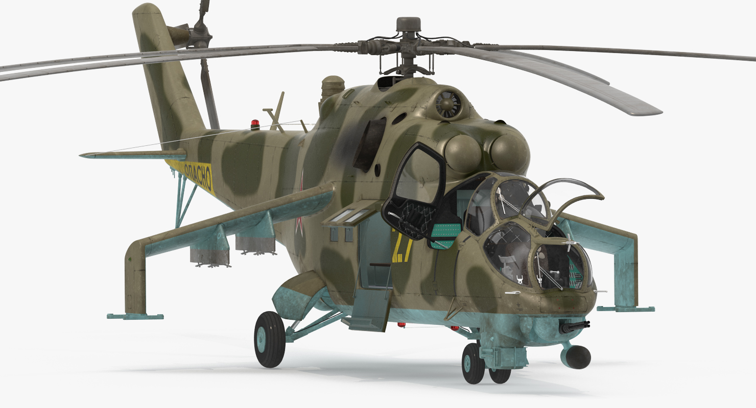 3D Russian Helicopter Mil Mi 24 model