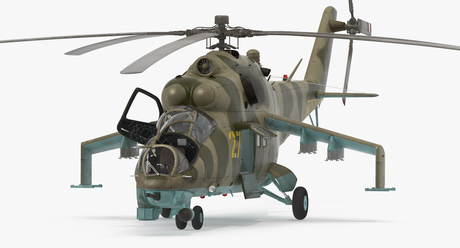 3D Russian Helicopter Mil Mi 24 model