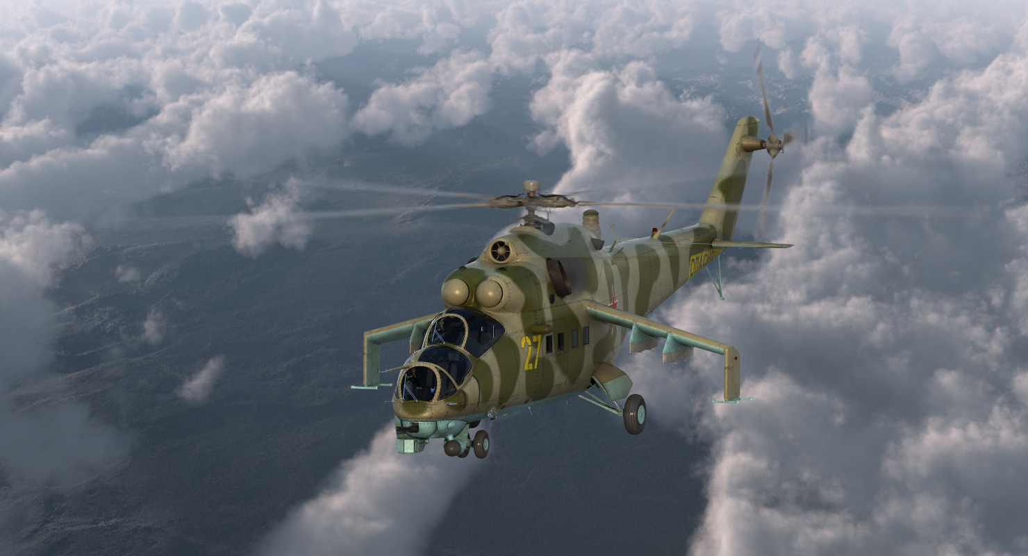 3D Russian Helicopter Mil Mi 24 model