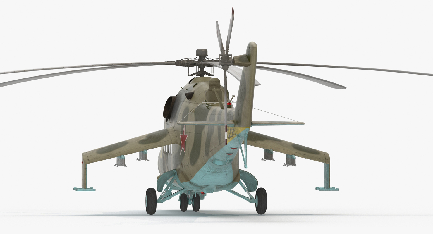 3D Russian Helicopter Mil Mi 24 model