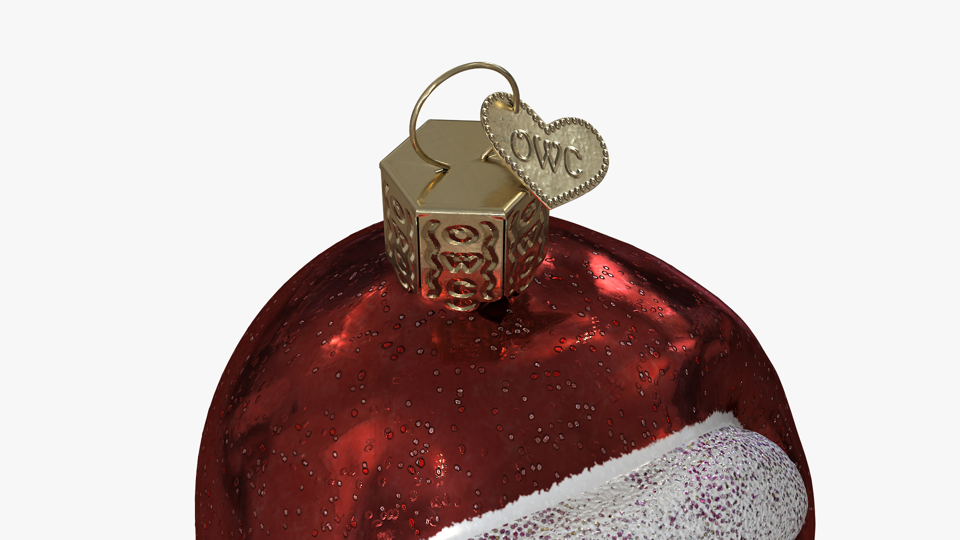 Santa With Face Mask Ornament 3D model