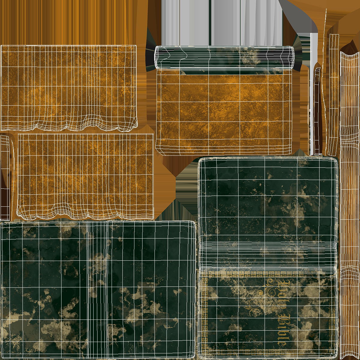 3D model Very Old Closed Book