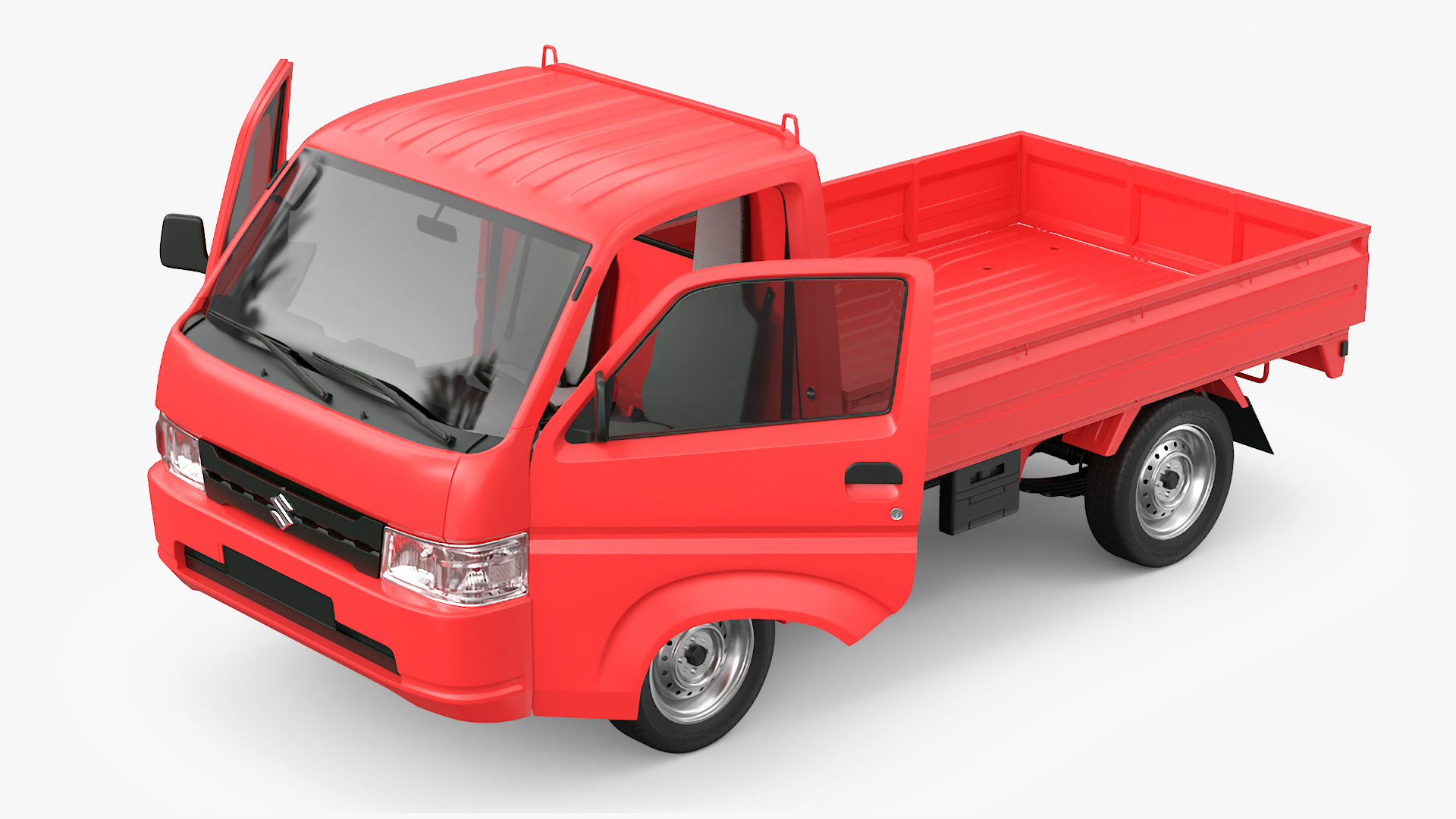 3D Suzuki Carry Truck Red Rigged for Cinema 4D model