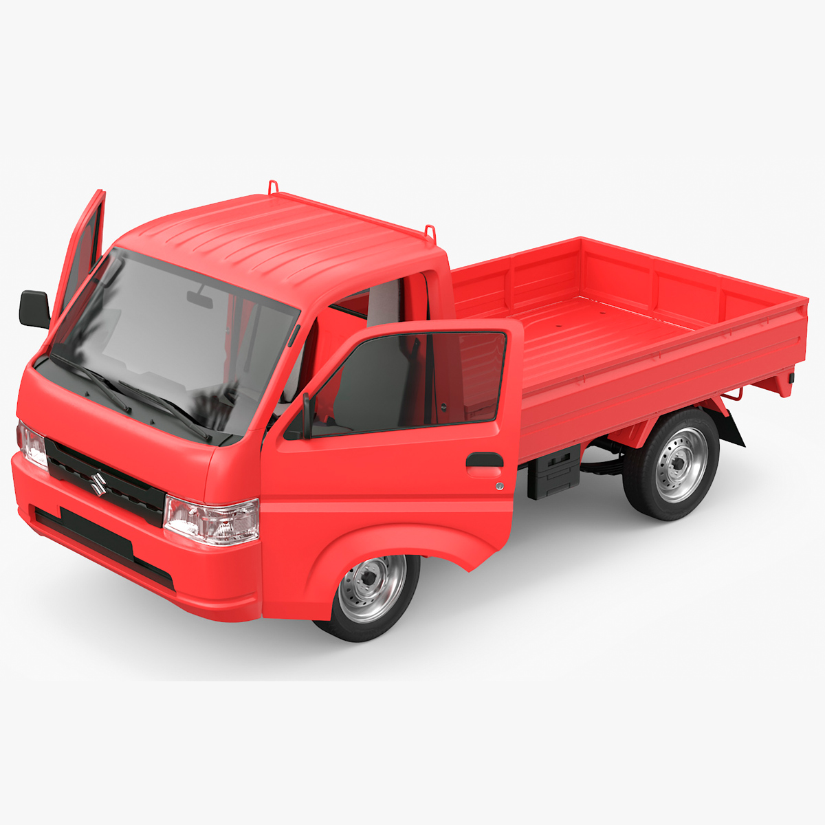 3D Suzuki Carry Truck Red Rigged for Cinema 4D model