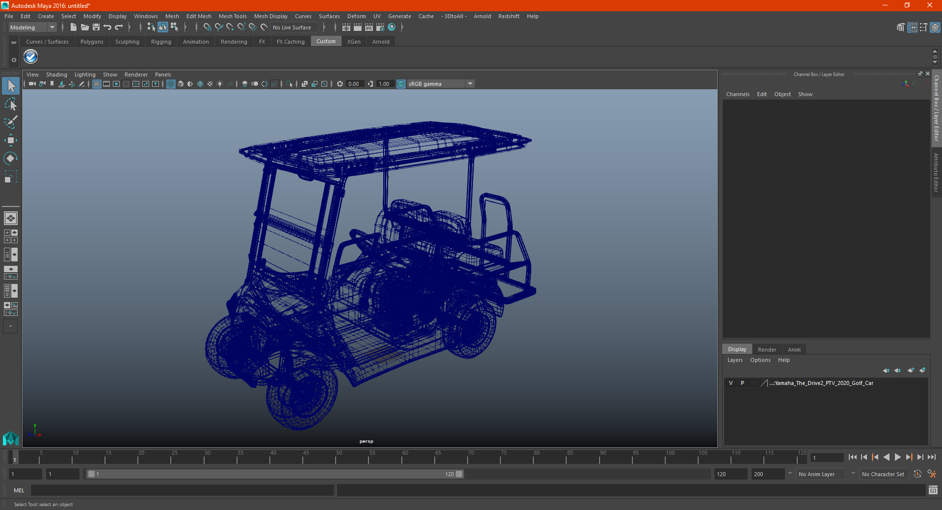 3D Golf Car with Gas Motor Generic