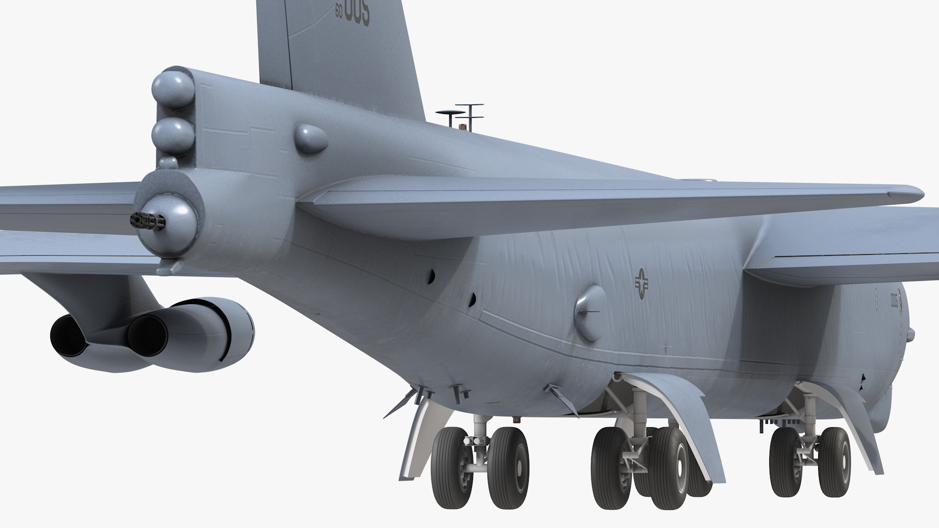 Boeing B52 Stratofortress Strategic Bomber Rigged 3D model