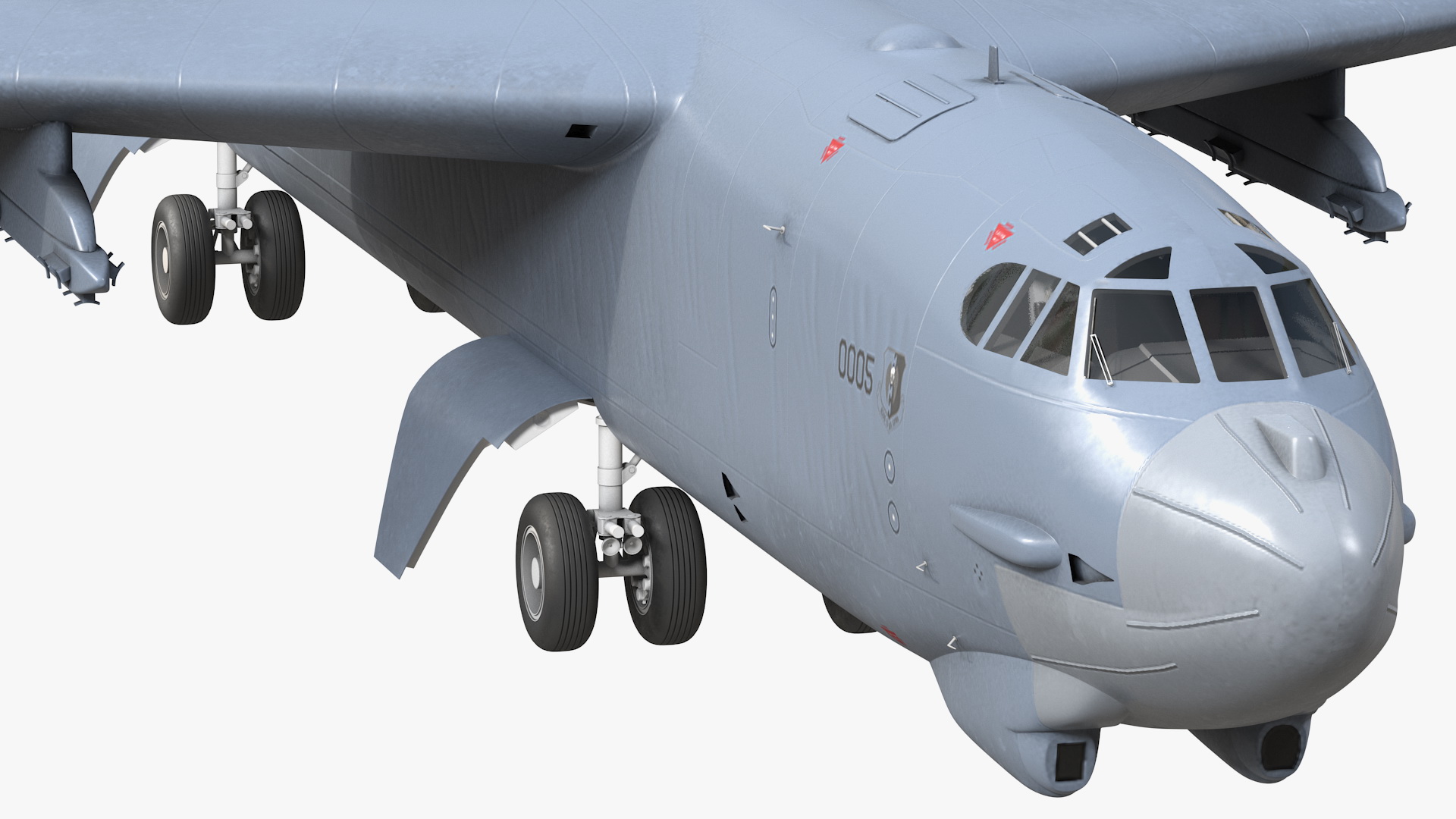 Boeing B52 Stratofortress Strategic Bomber Rigged 3D model