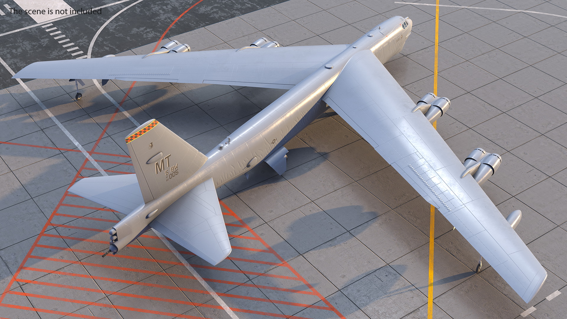Boeing B52 Stratofortress Strategic Bomber Rigged 3D model