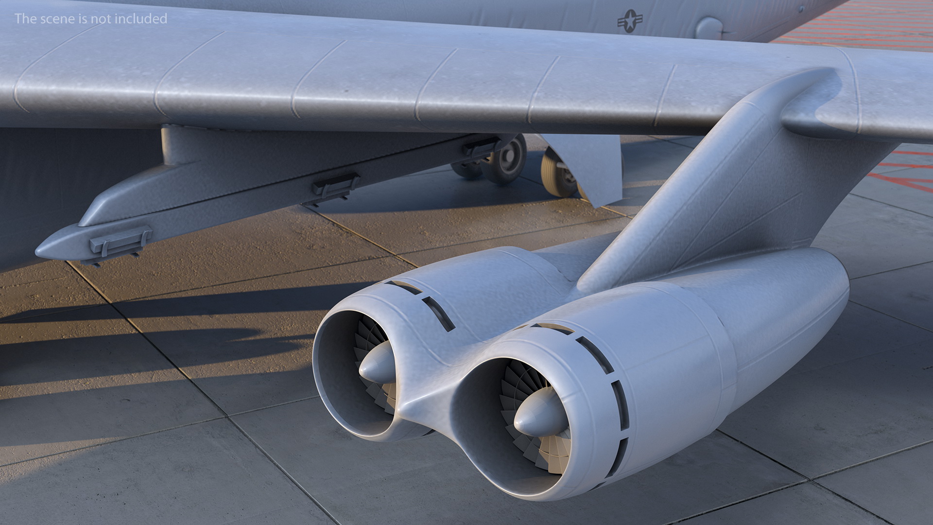 Boeing B52 Stratofortress Strategic Bomber Rigged 3D model