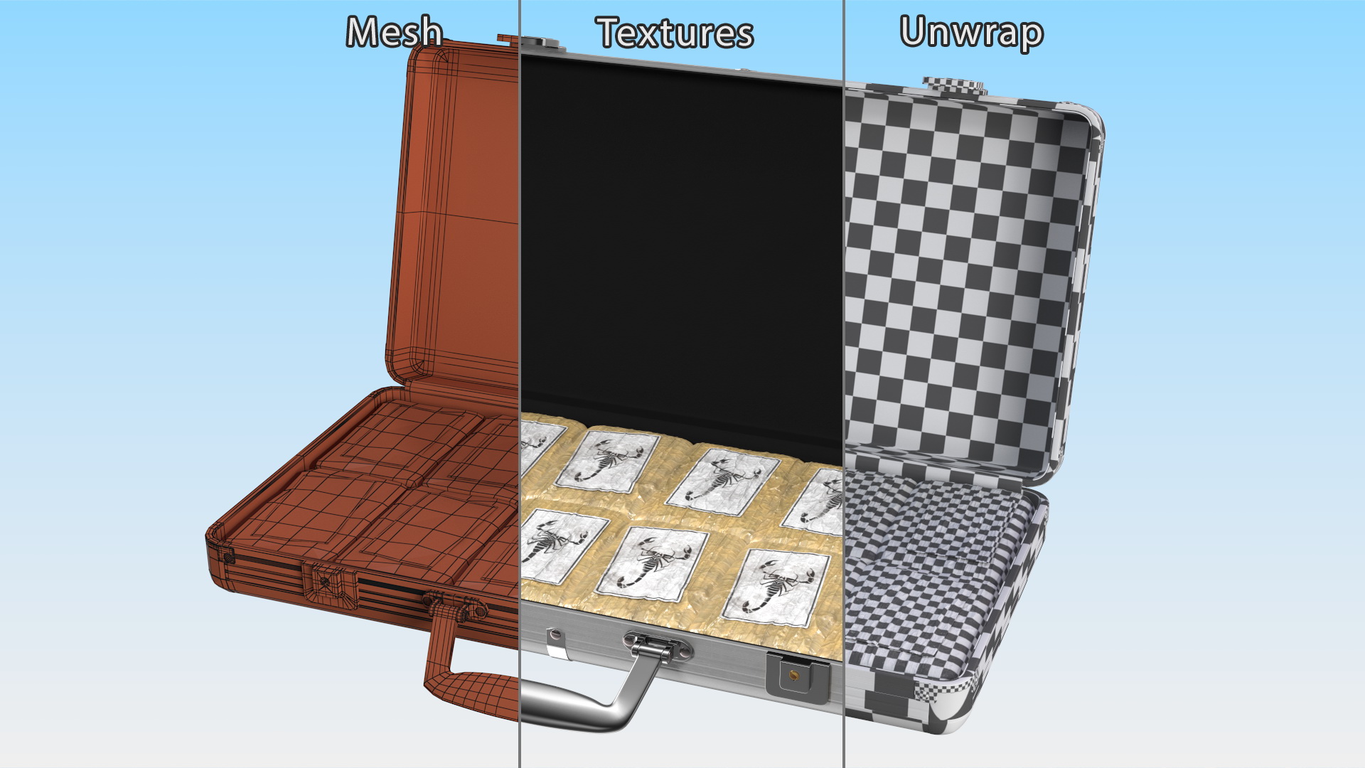 3D Packing Cocaine in Case model
