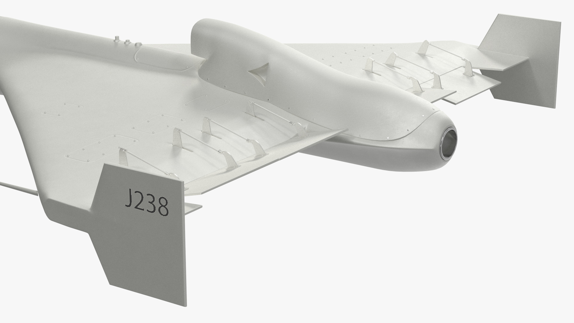 3D Kamikaze Drone Shahed 238 White Rigged model