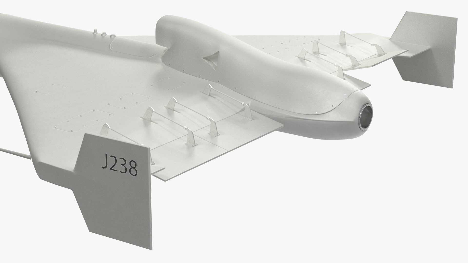 3D Kamikaze Drone Shahed 238 White Rigged model