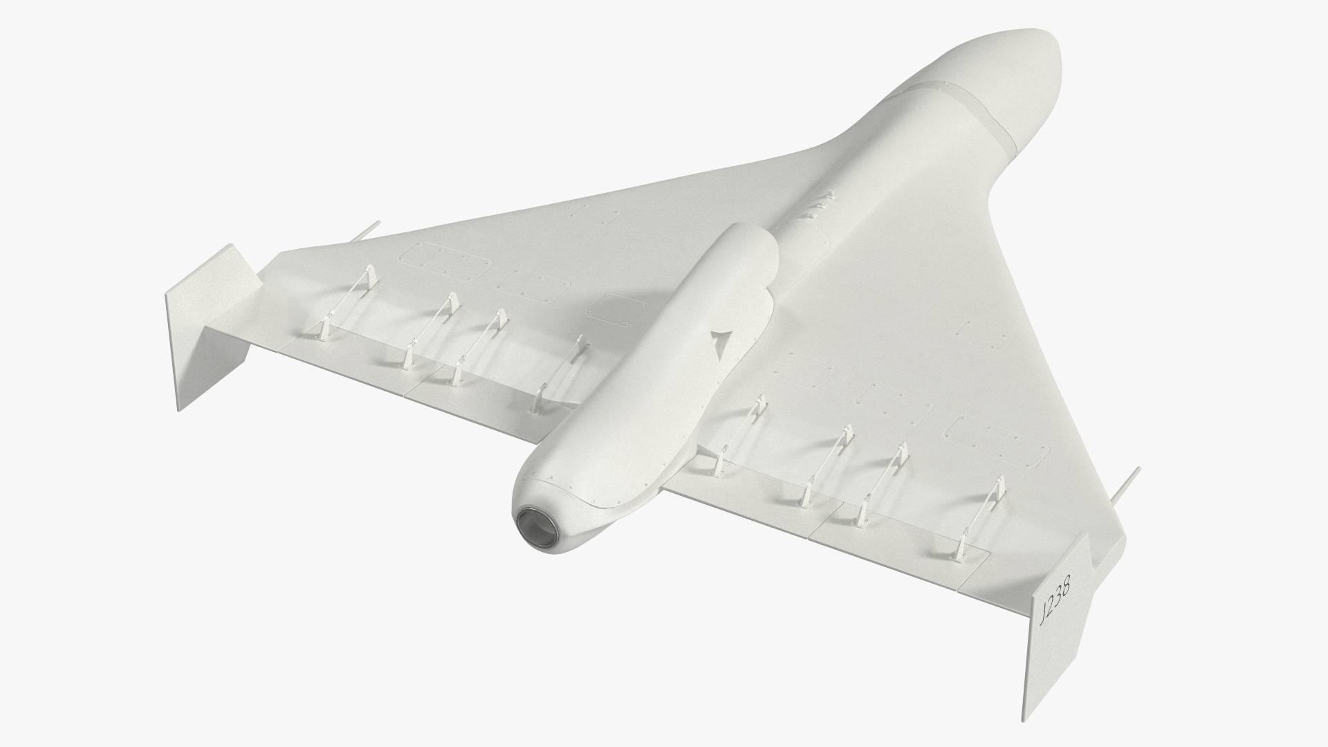 3D Kamikaze Drone Shahed 238 White Rigged model