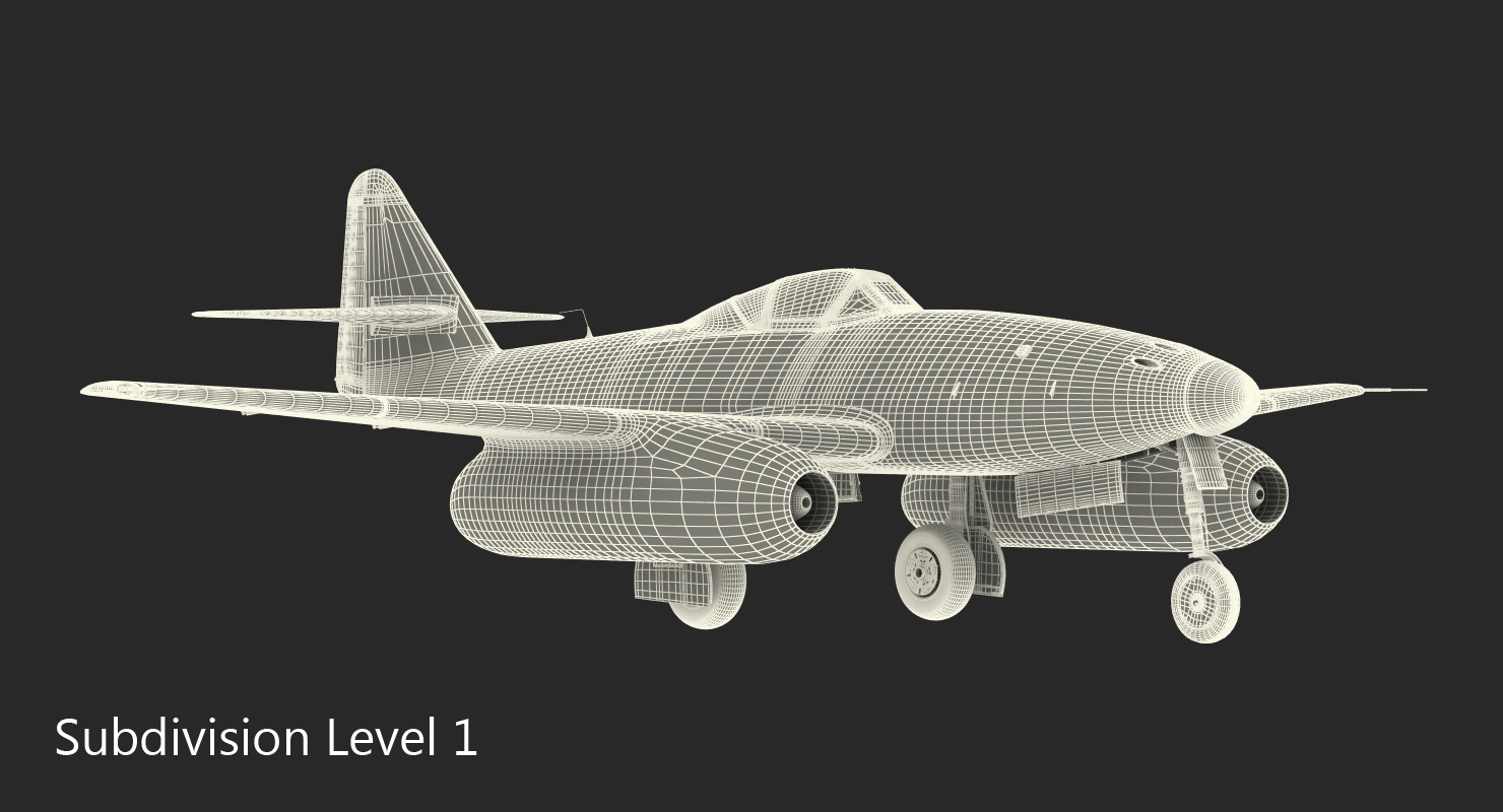 3D Fighter Aircraft Messerschmitt Me 262 Schwalbe
