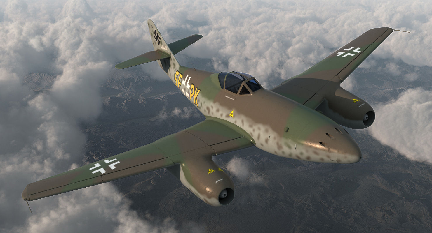 3D Fighter Aircraft Messerschmitt Me 262 Schwalbe