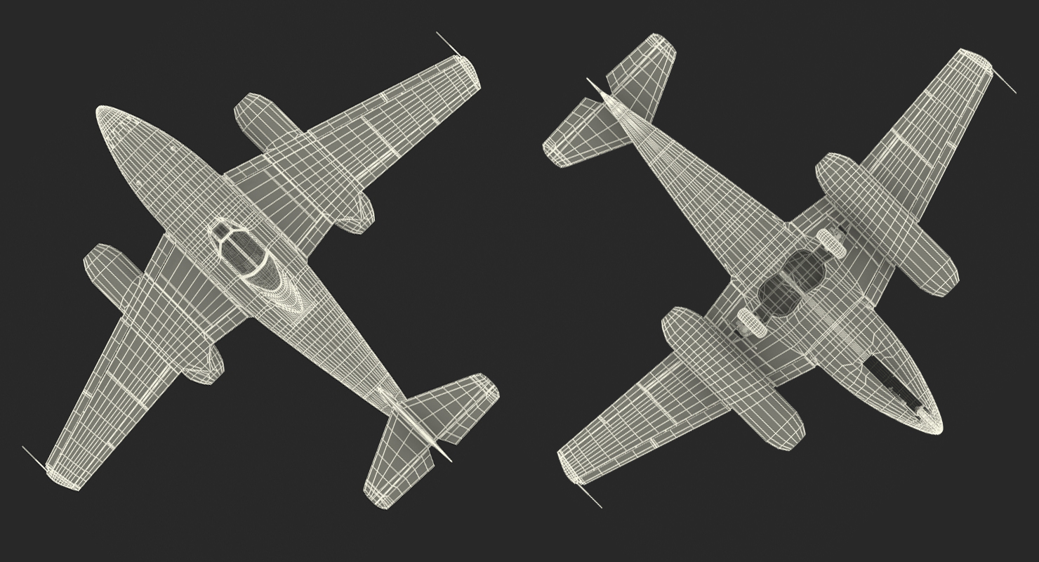 3D Fighter Aircraft Messerschmitt Me 262 Schwalbe