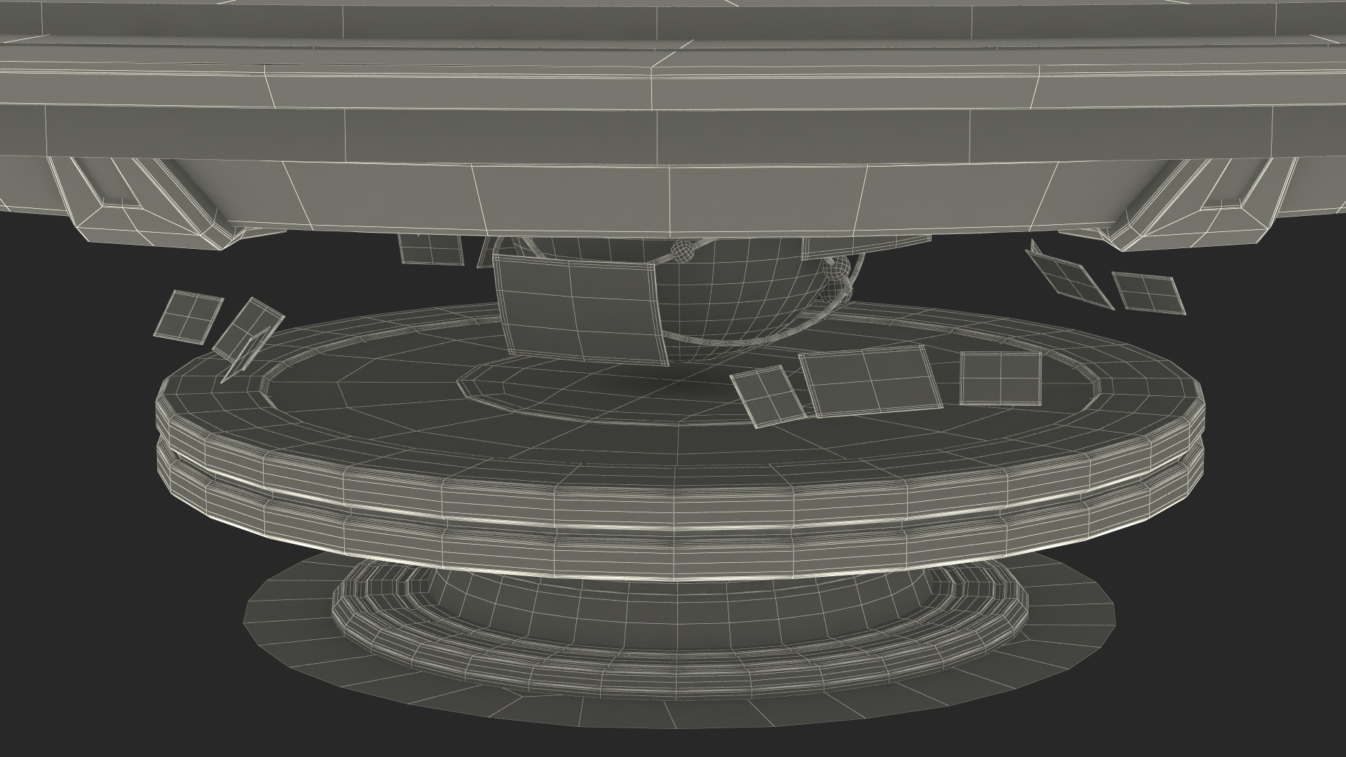 3D model Futuristic Holographic Projector Display