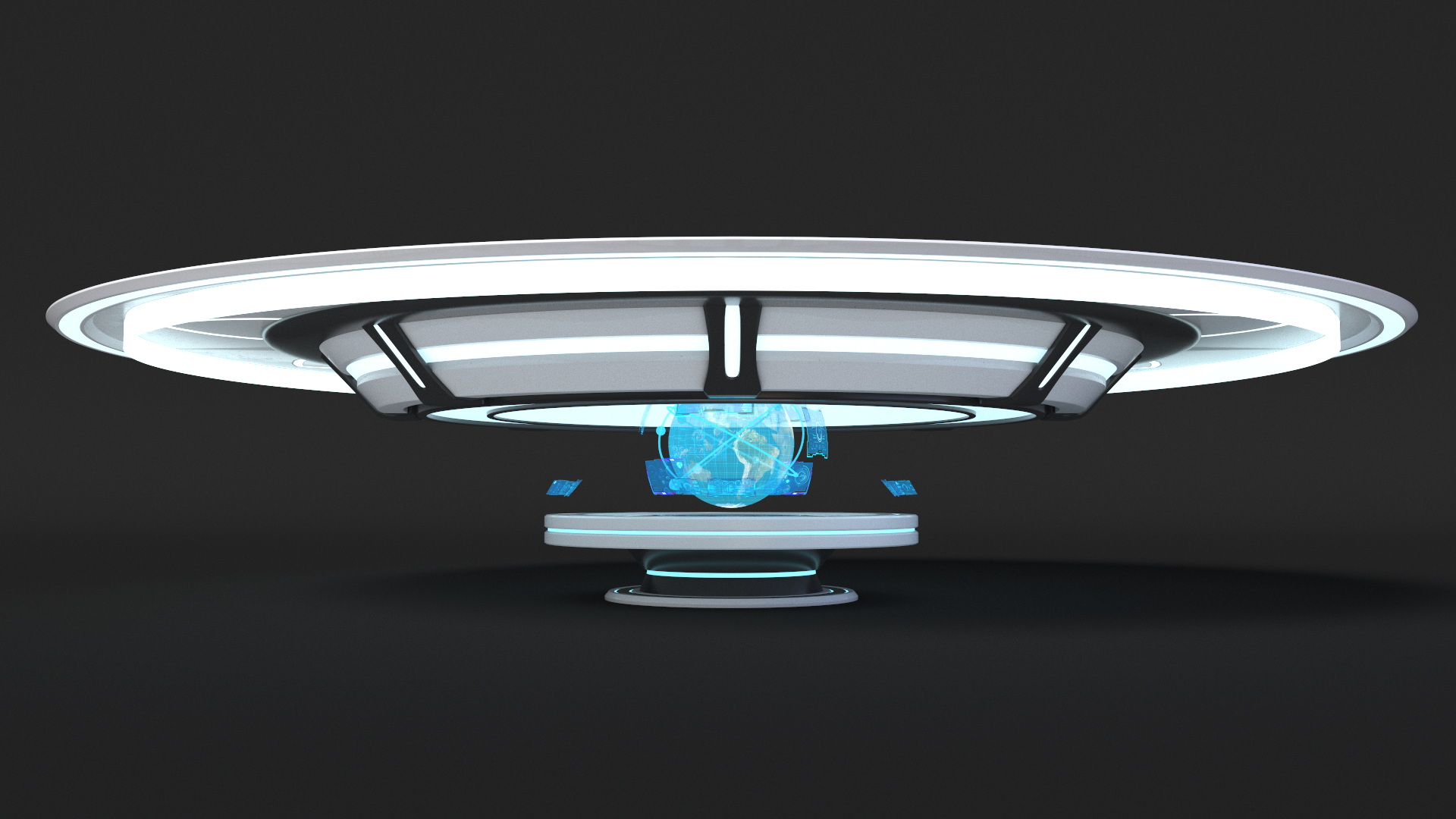 3D model Futuristic Holographic Projector Display