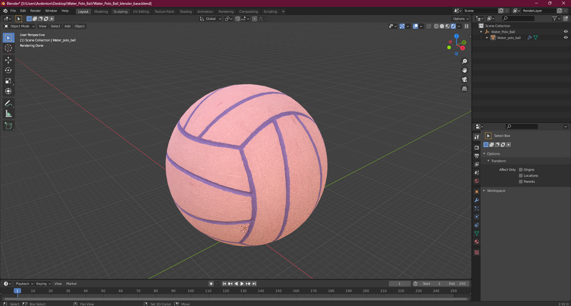 3D model Water Polo Ball