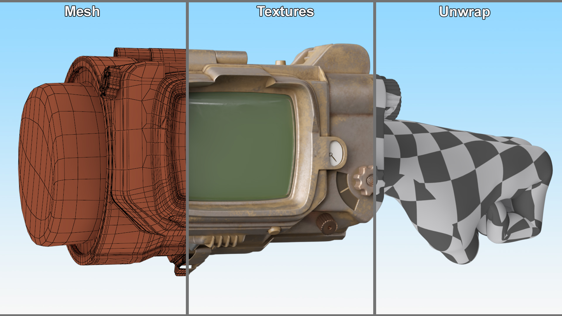 3D Steampunk Style Wristband on the Arm