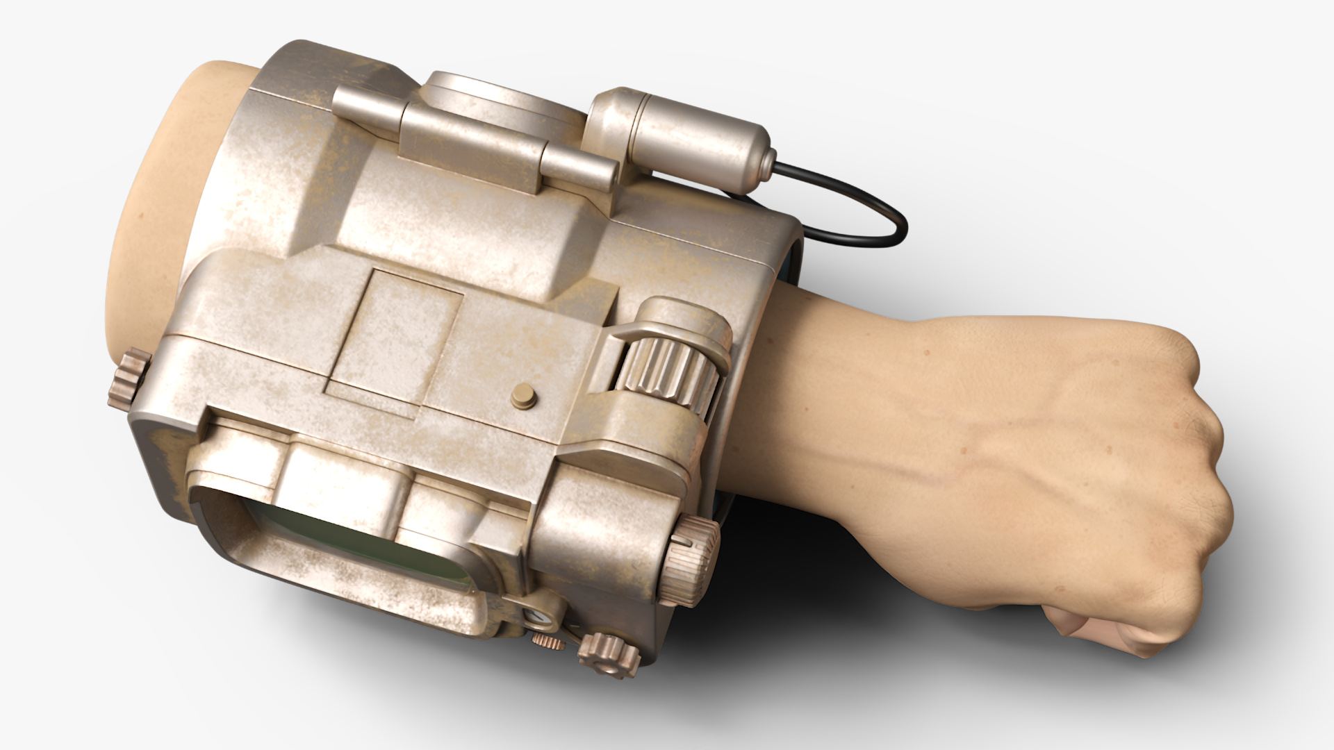 3D Steampunk Style Wristband on the Arm