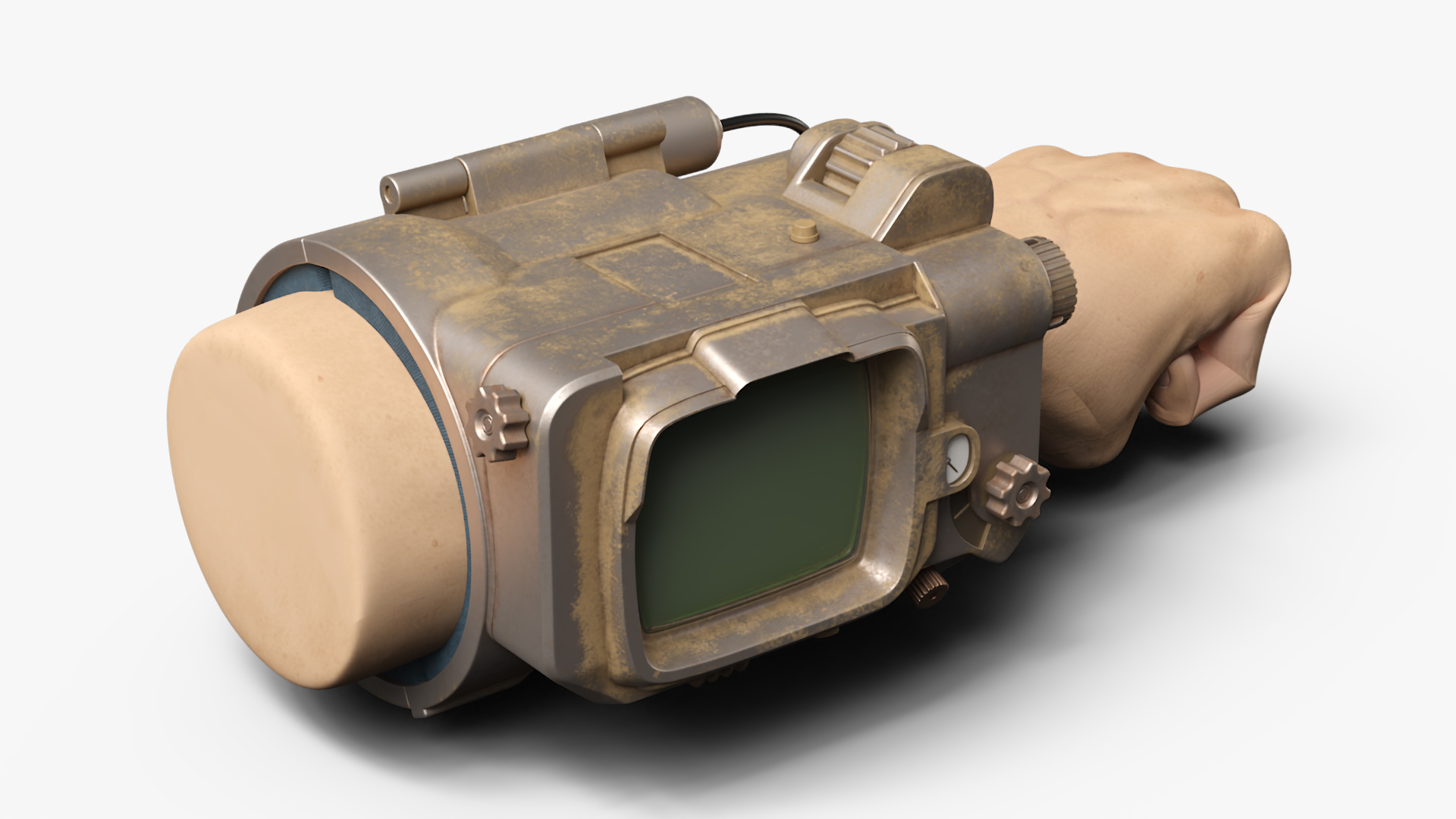 3D Steampunk Style Wristband on the Arm