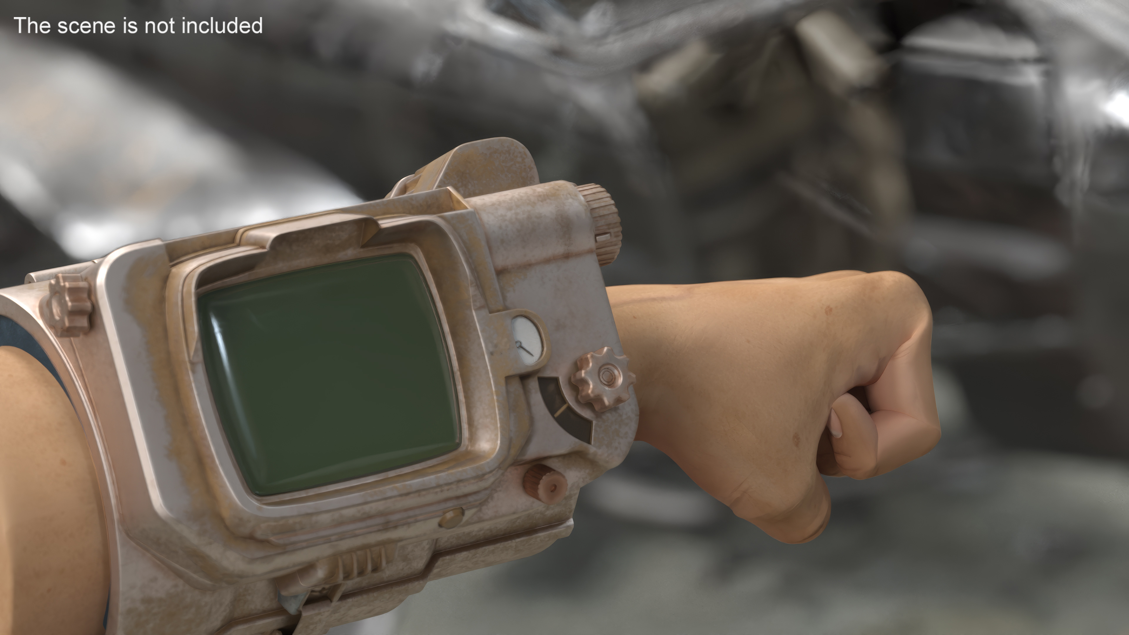 3D Steampunk Style Wristband on the Arm