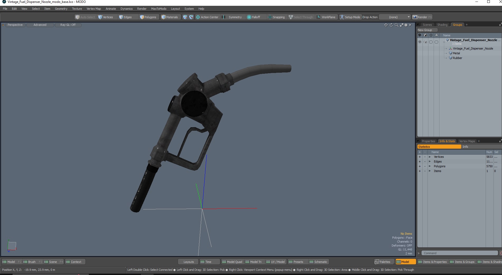 Vintage Fuel Dispenser Nozzle 3D model