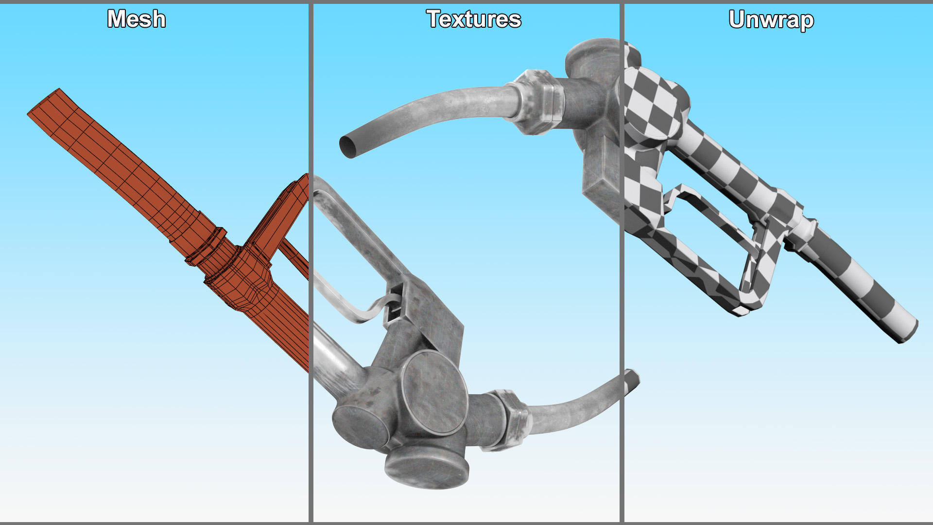 Vintage Fuel Dispenser Nozzle 3D model