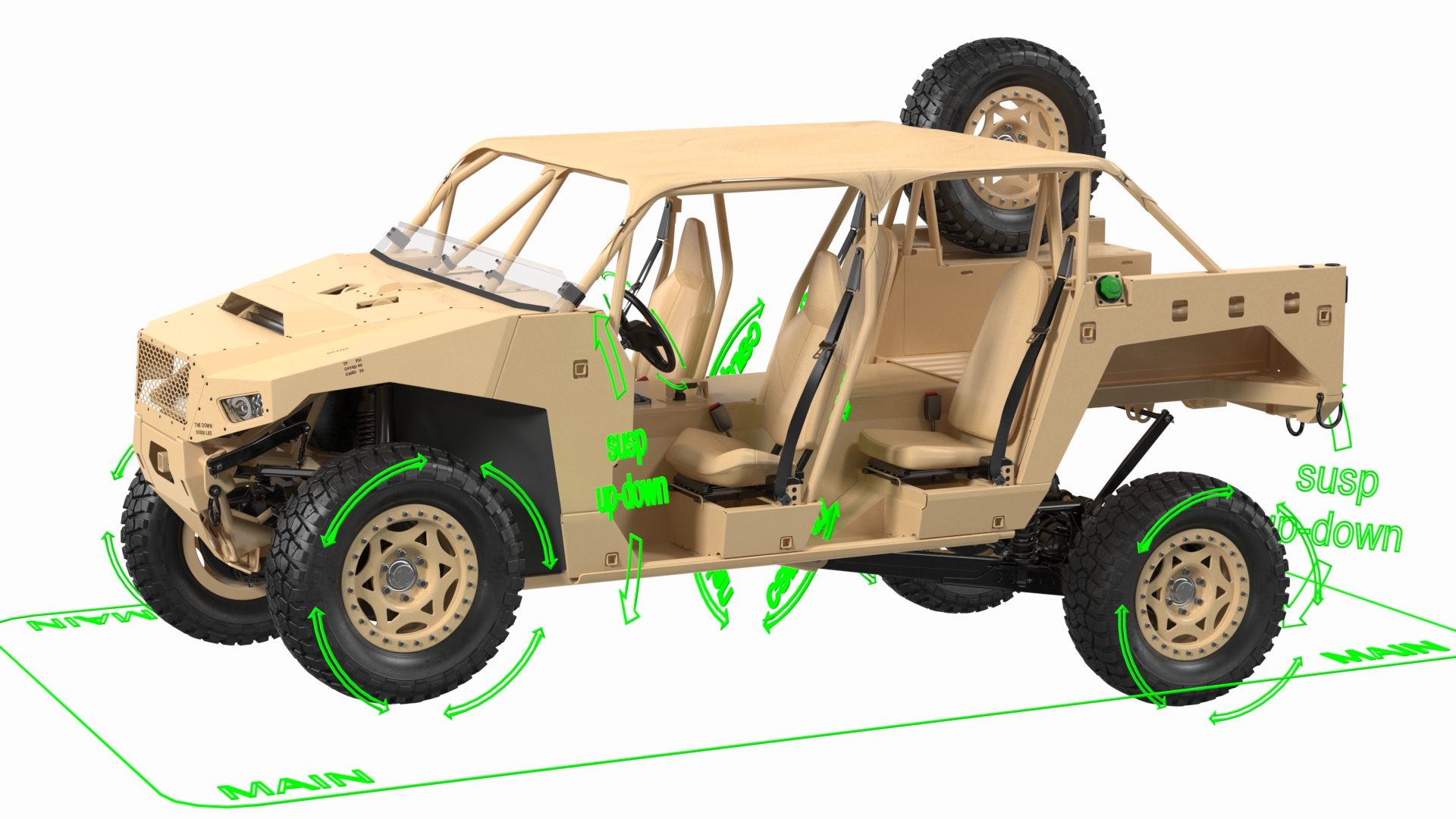 3D Polaris DAGOR A1 Rigged model