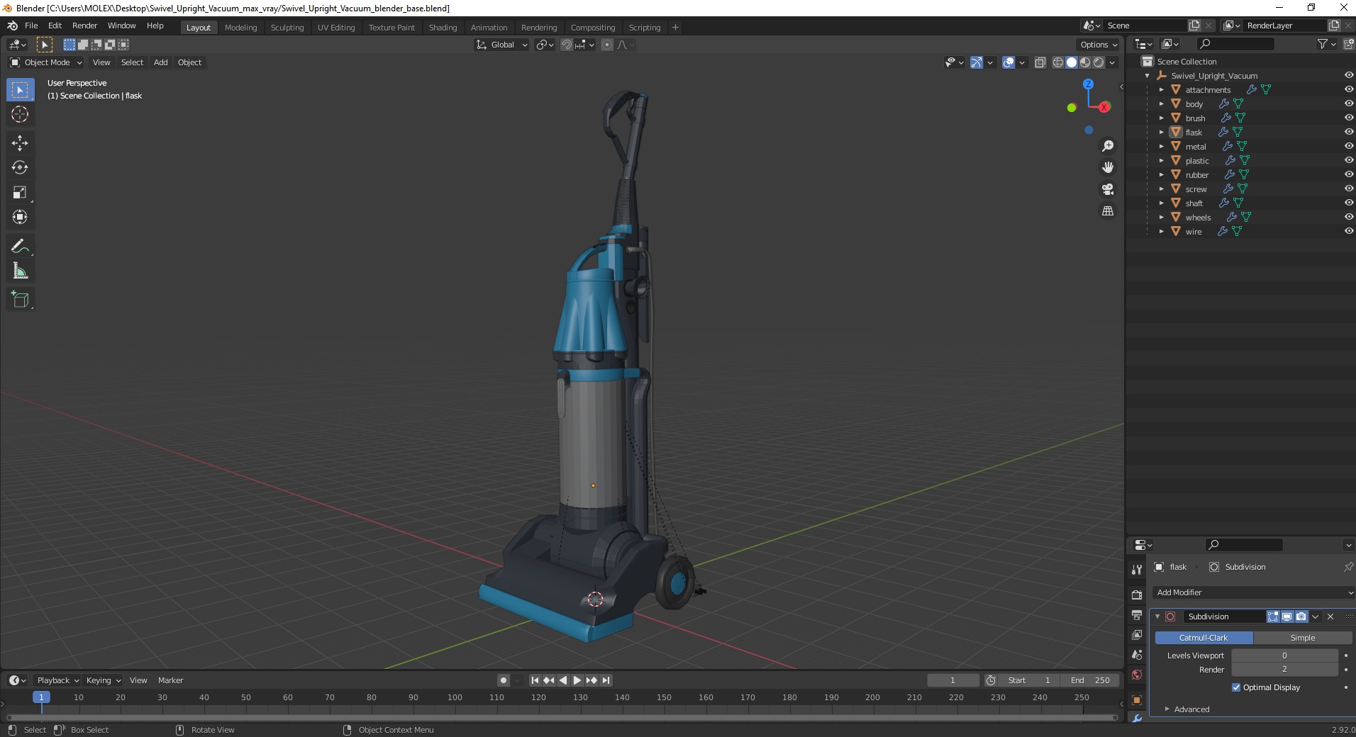 3D Swivel Upright Vacuum