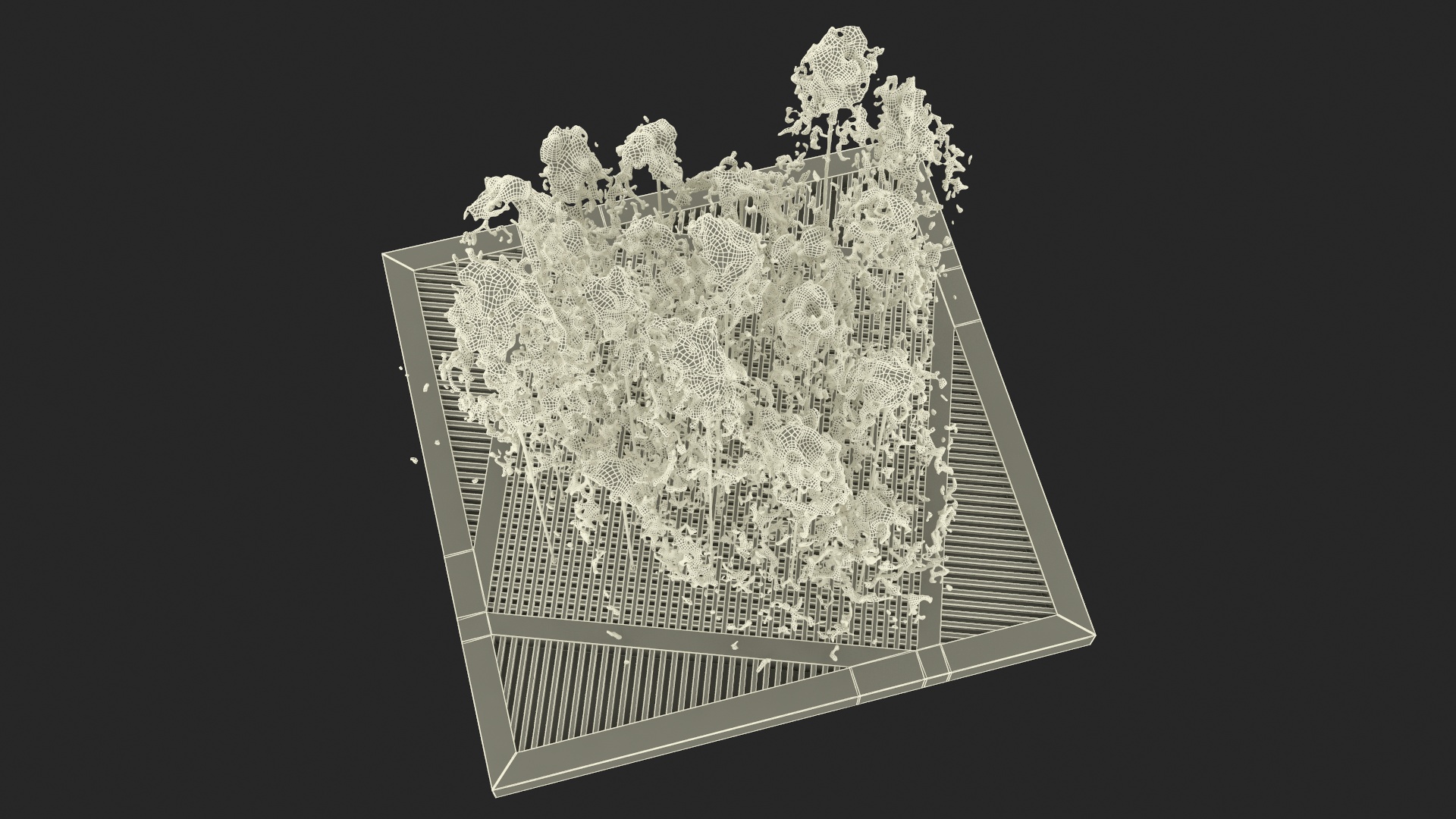 3D model Dry Deck Fountains Square