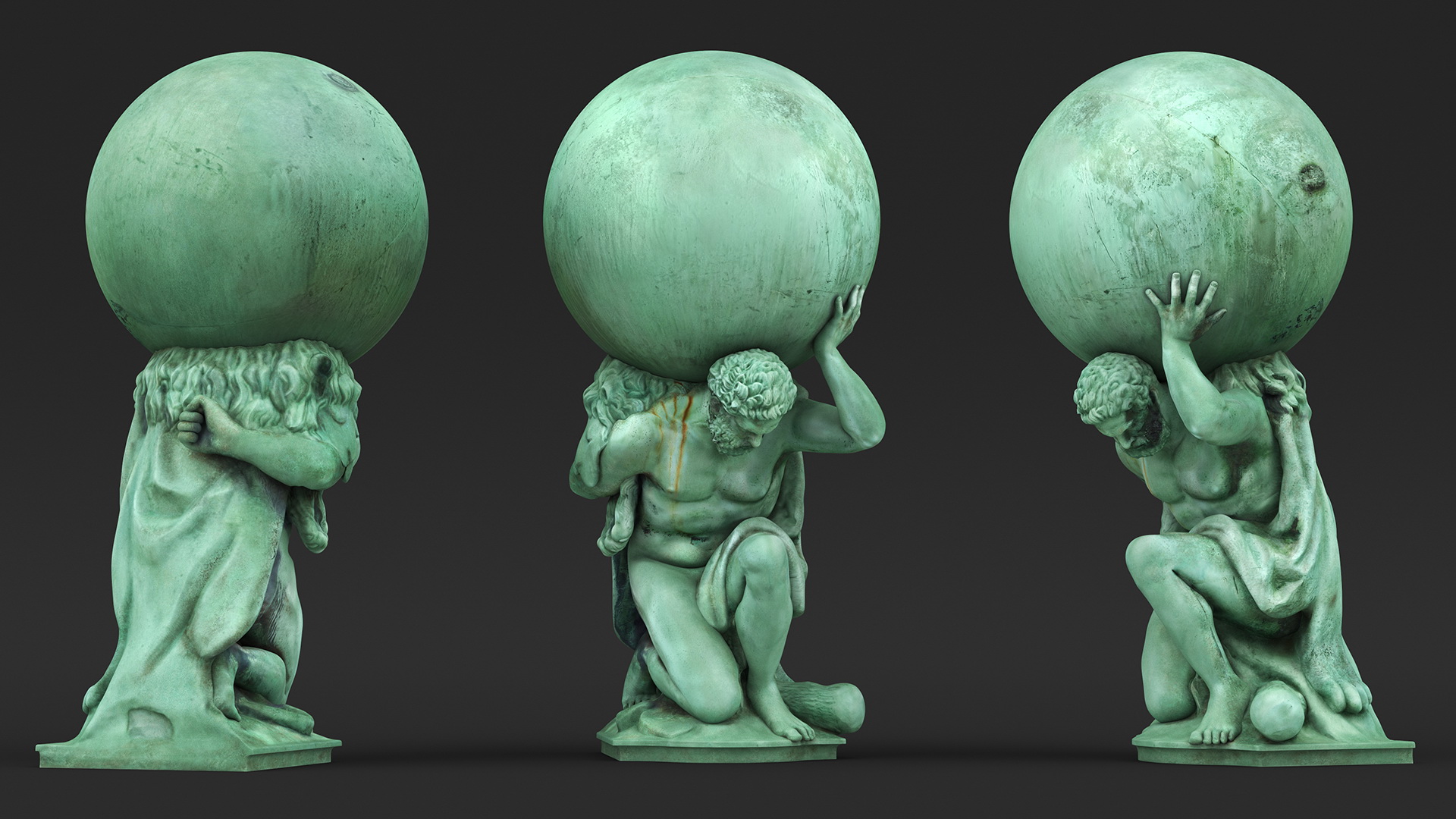 3D model Portmeirion Hercules Statue for 3D Print