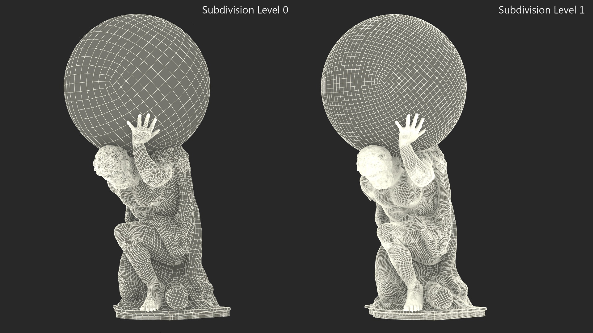 3D model Portmeirion Hercules Statue for 3D Print