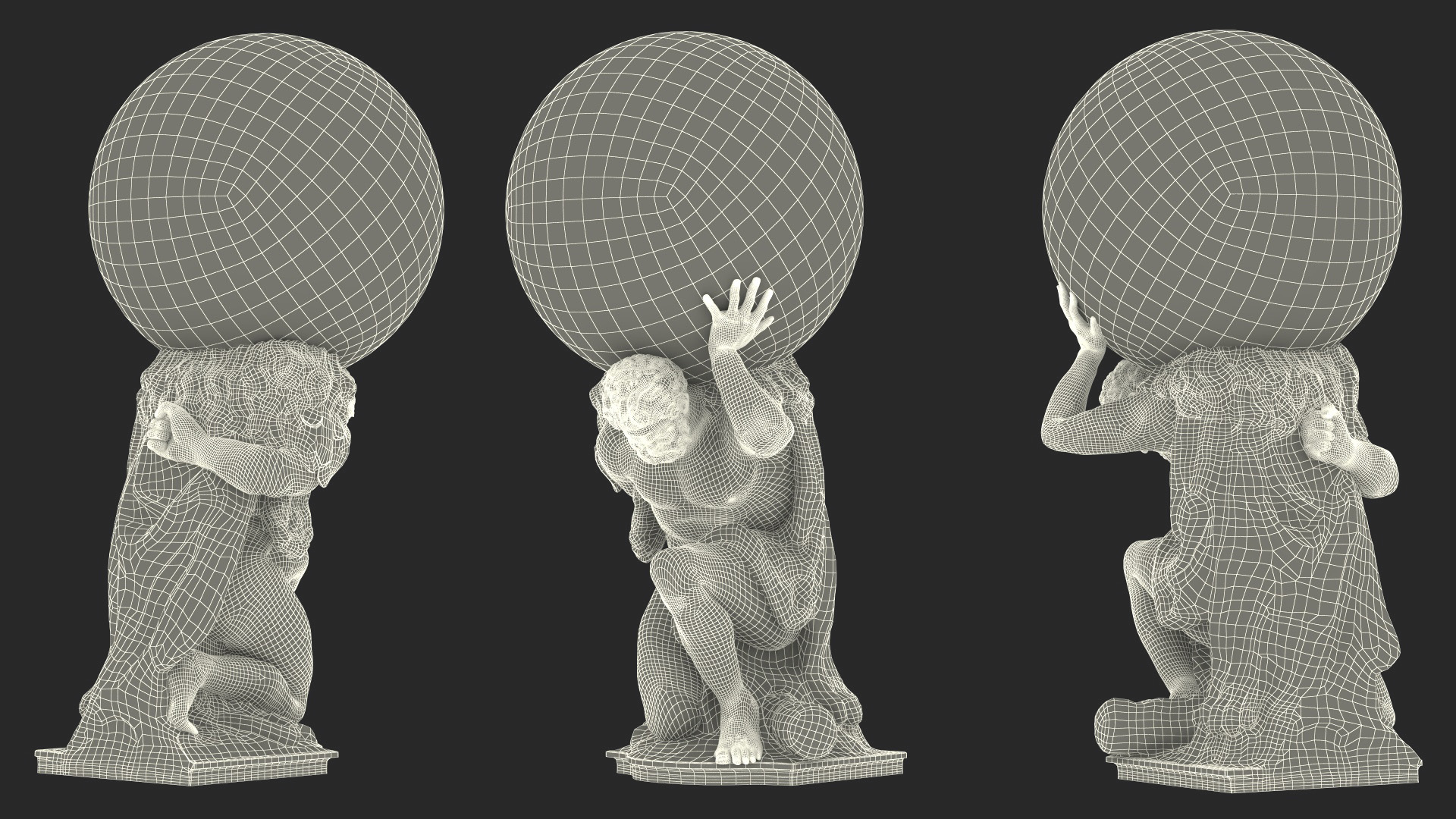 3D model Portmeirion Hercules Statue for 3D Print