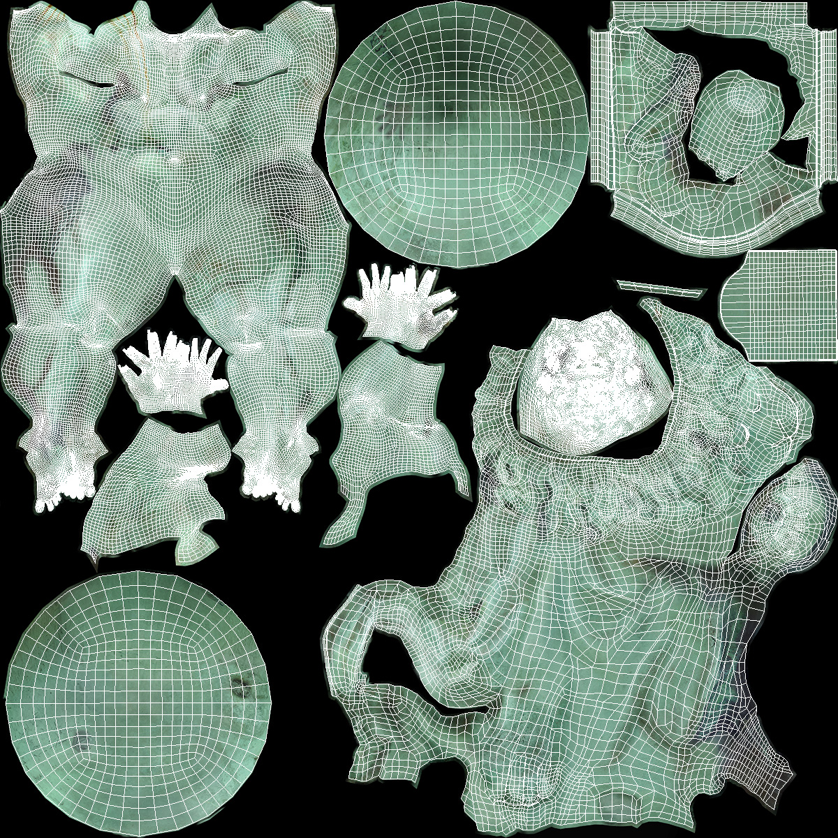 3D model Portmeirion Hercules Statue for 3D Print