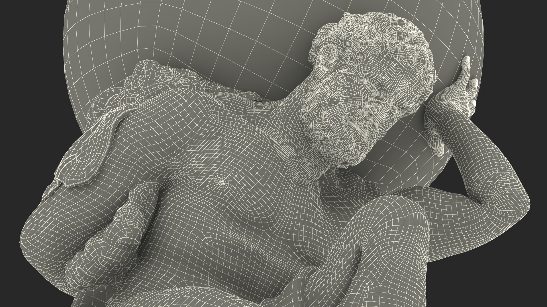 3D model Portmeirion Hercules Statue for 3D Print