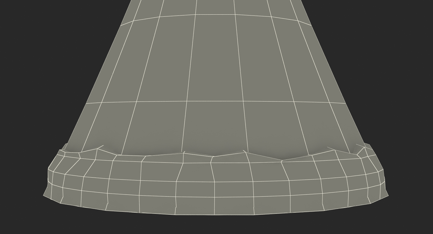 3D Party Cone Hat with Fur model
