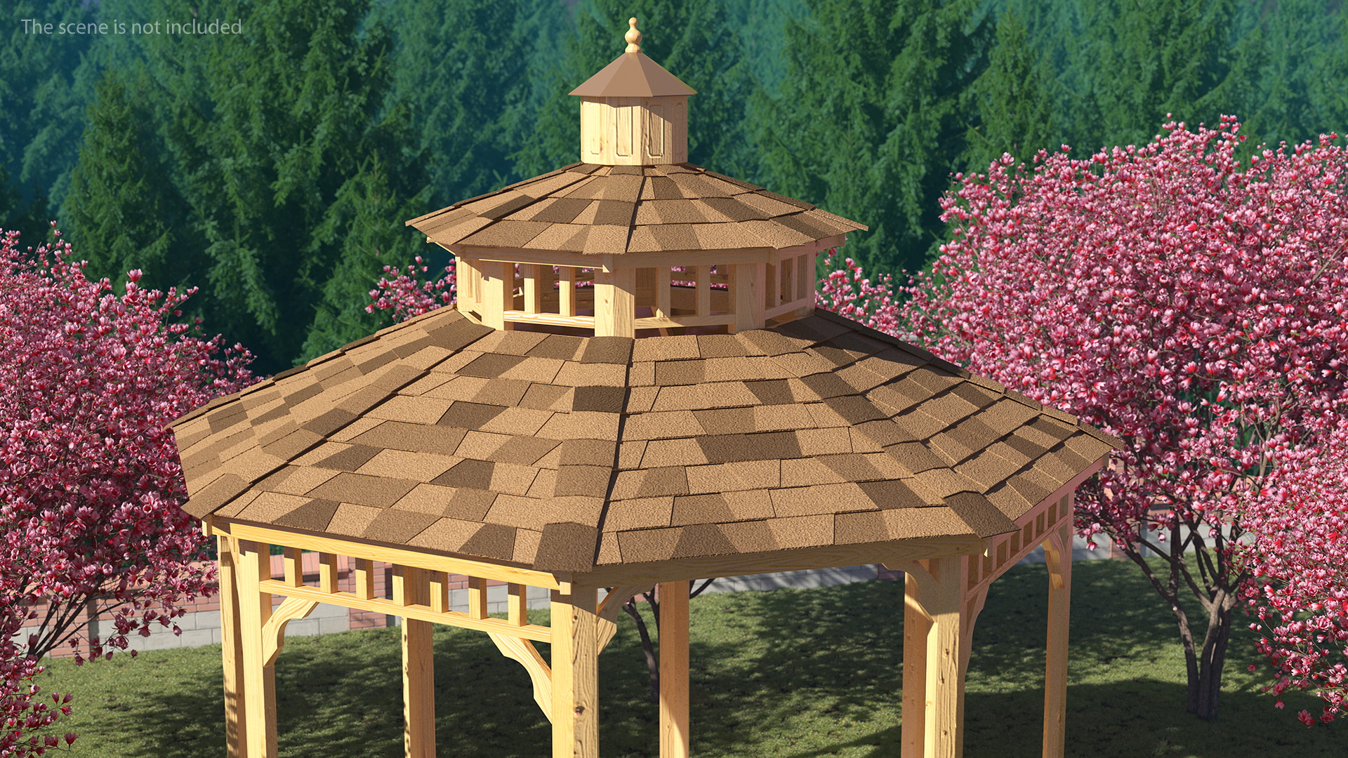 3D Wooden Gazebo model