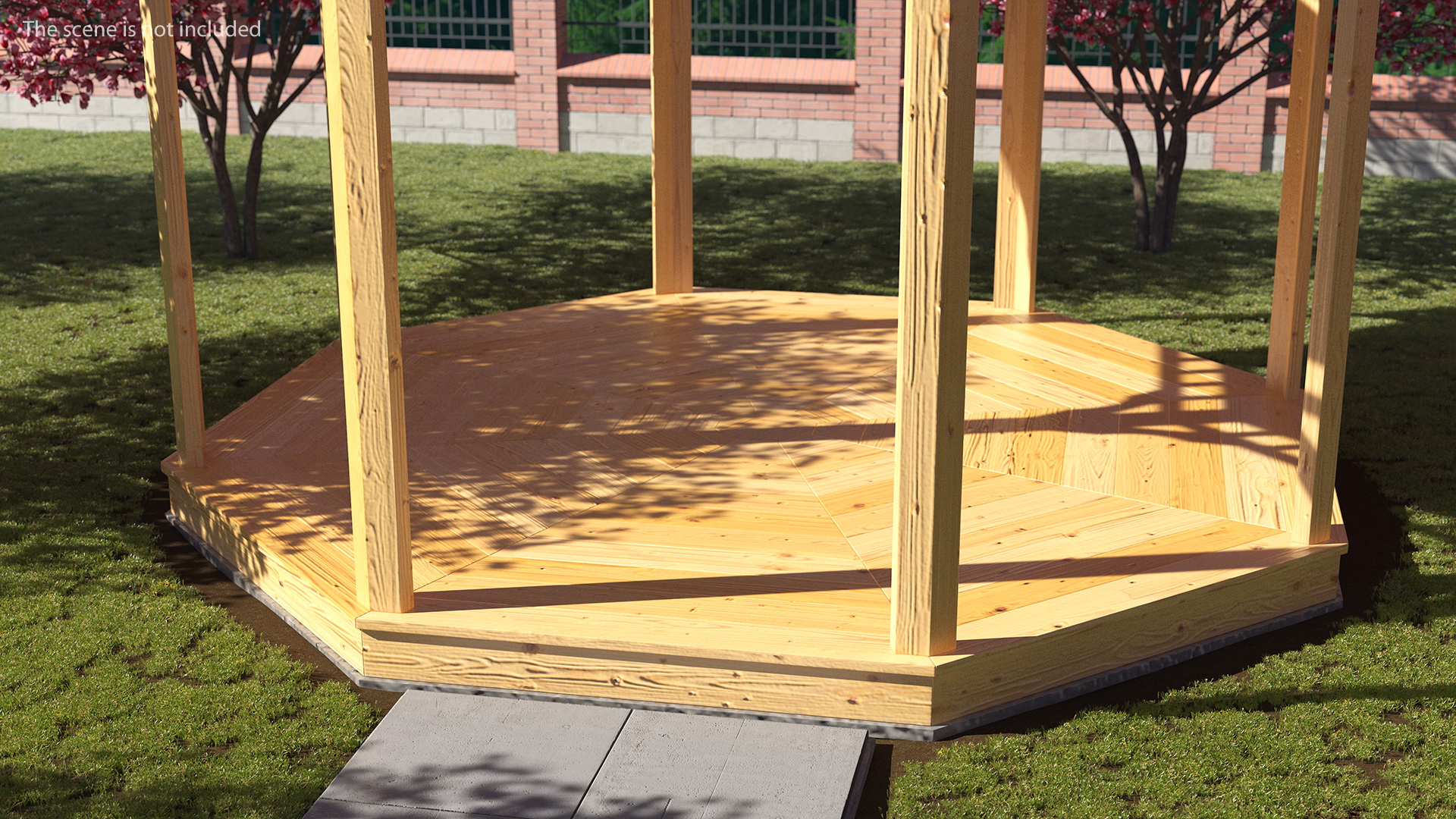3D Wooden Gazebo model