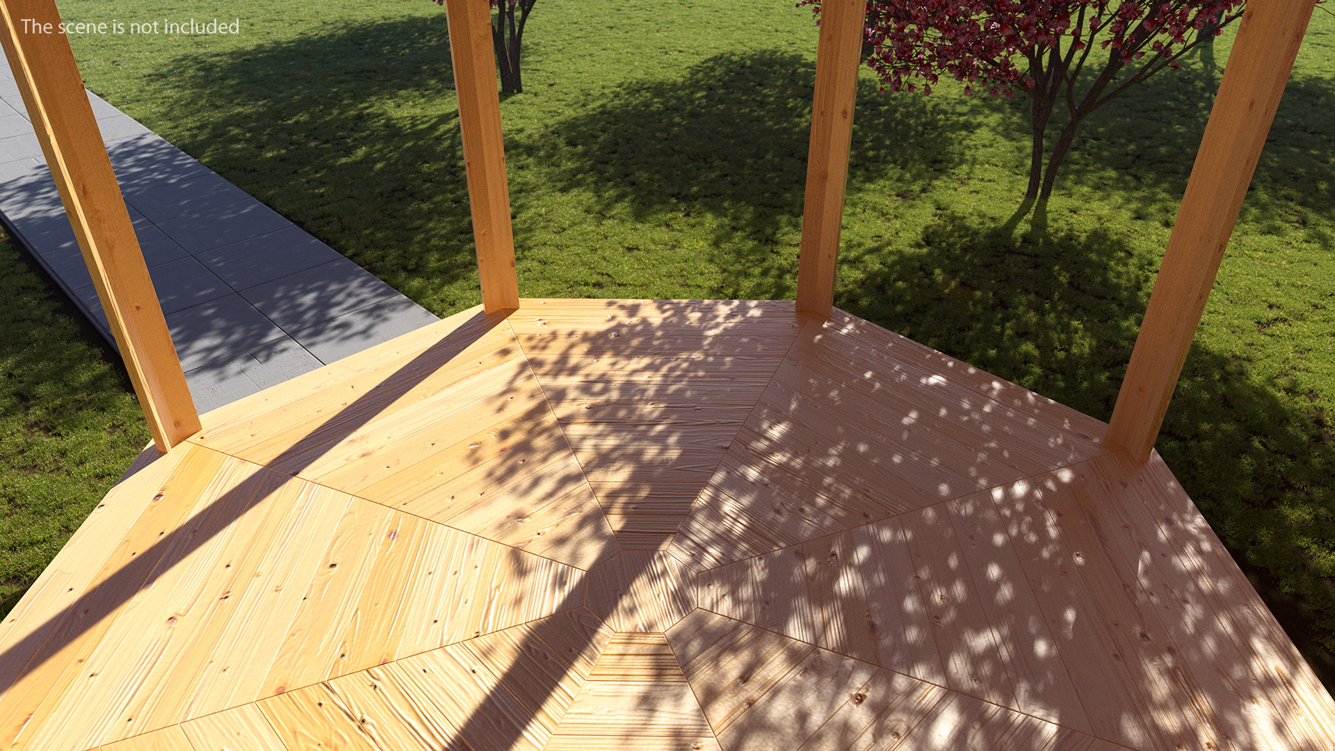 3D Wooden Gazebo model