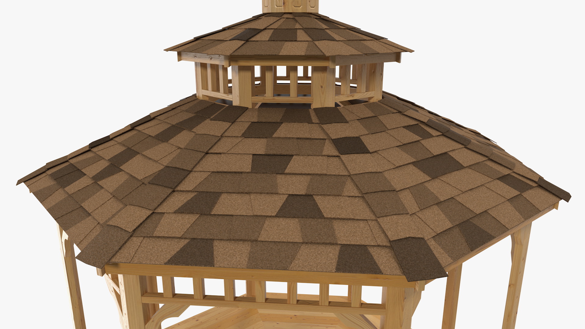 3D Wooden Gazebo model