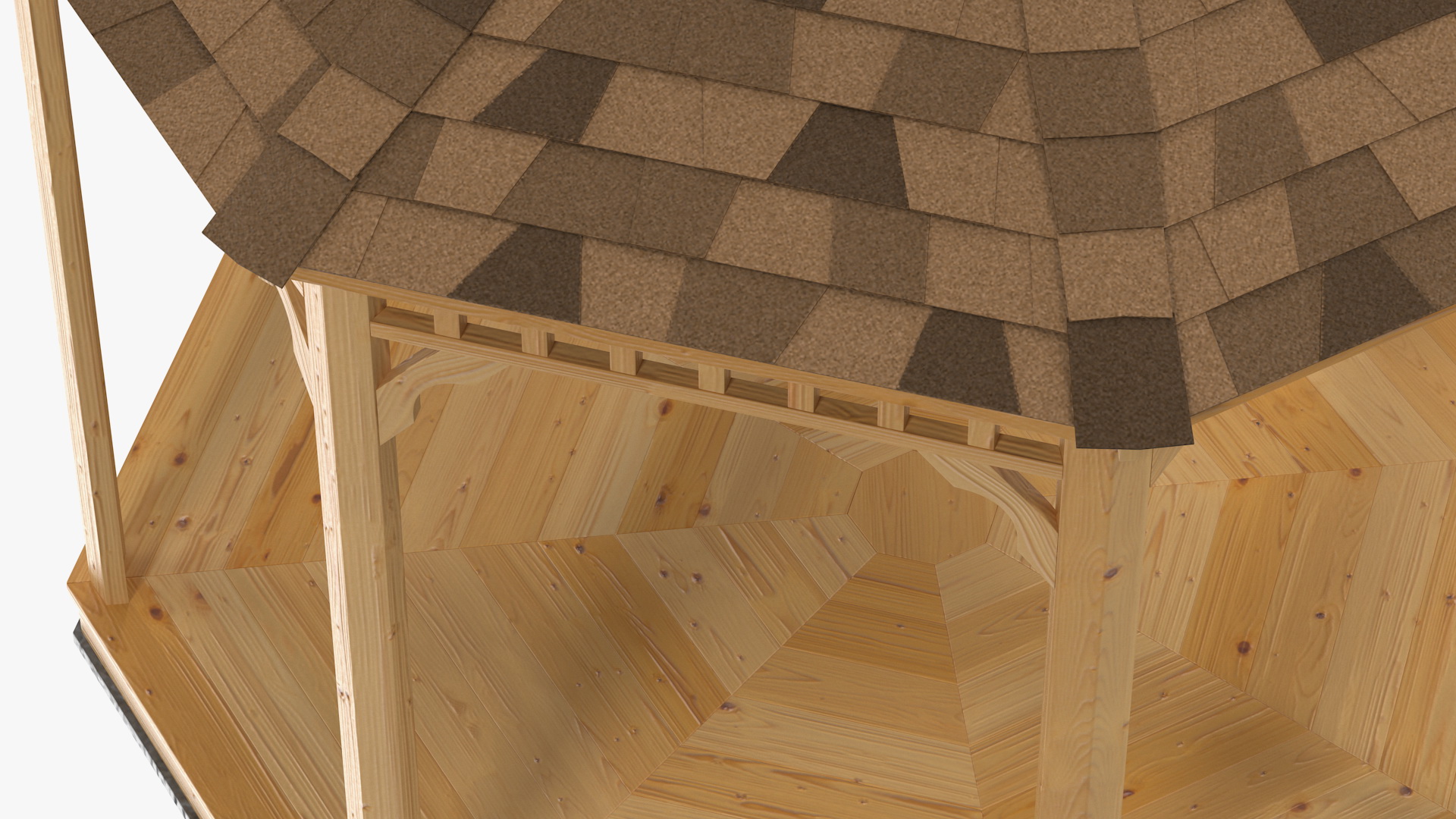 3D Wooden Gazebo model