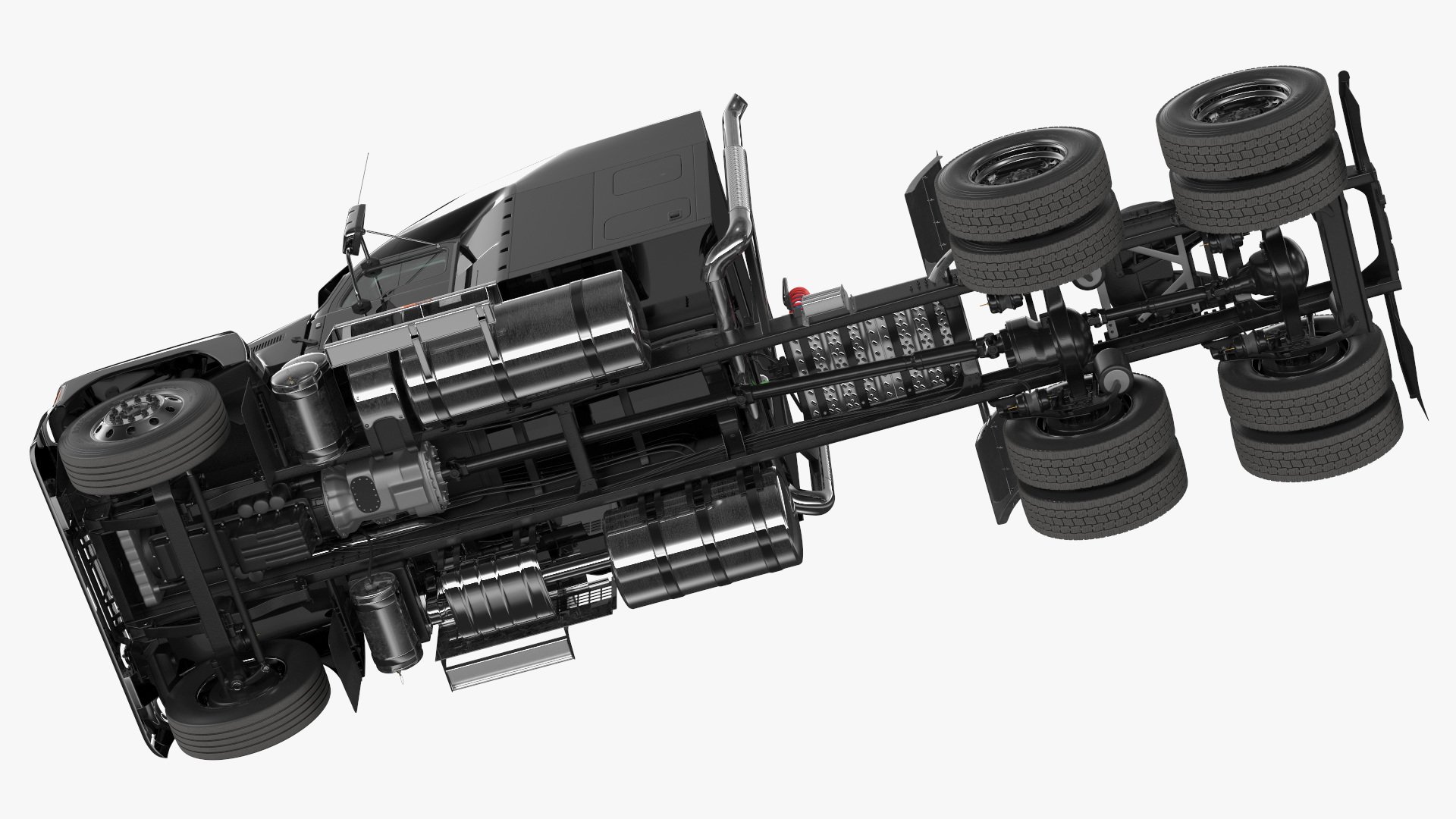 2025 Highway Truck Black 3D model