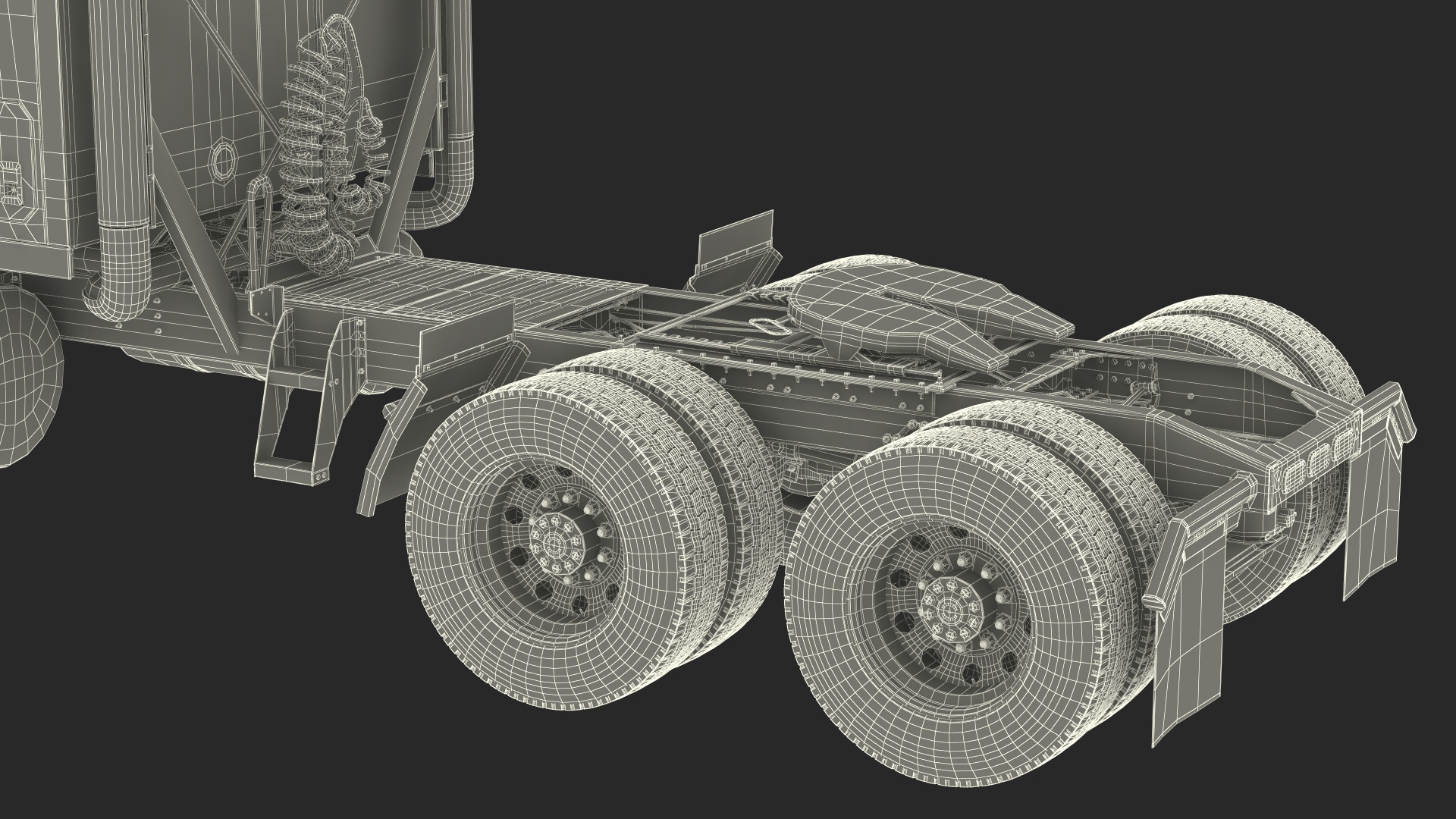 2025 Highway Truck Black 3D model