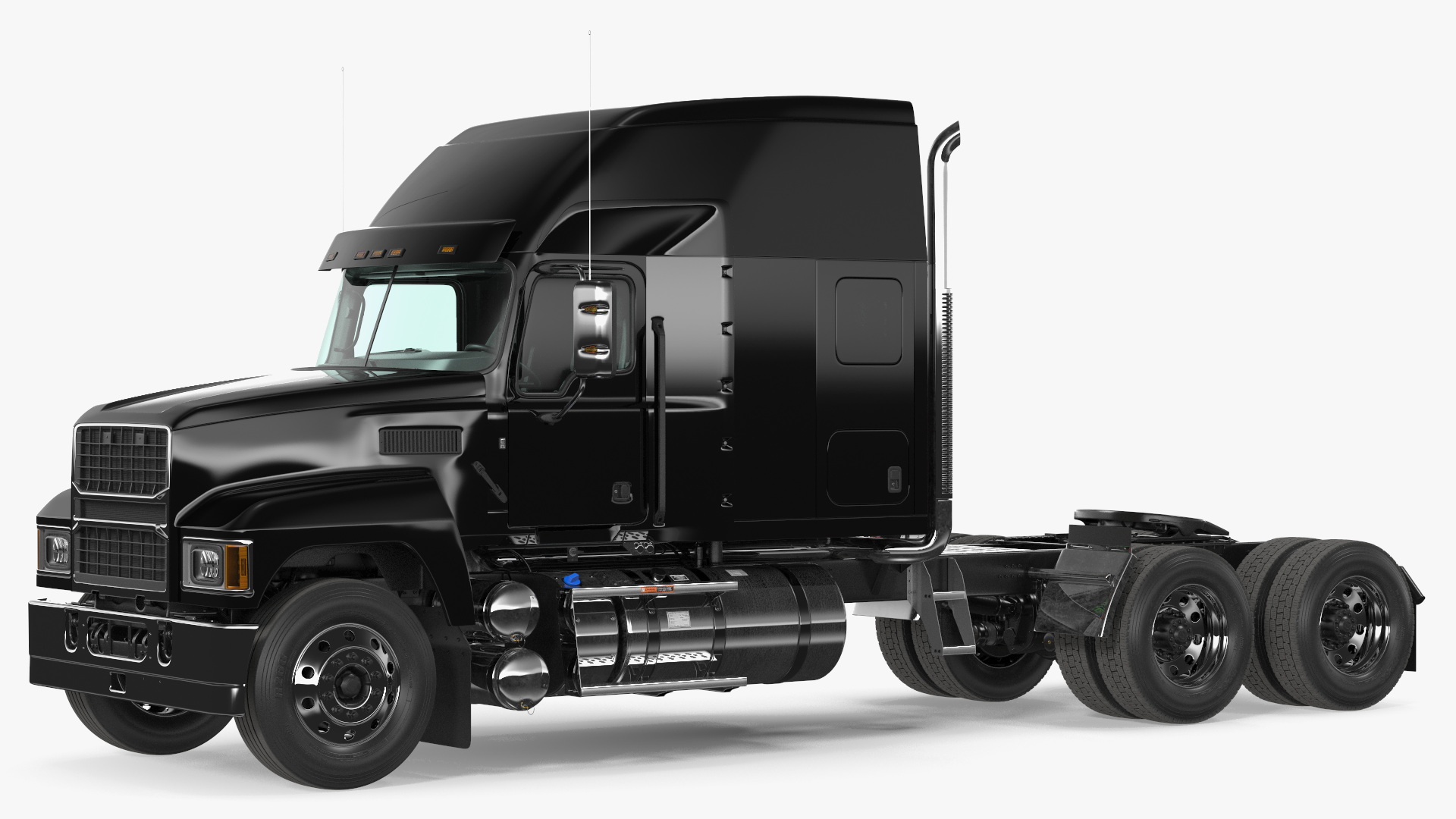 2025 Highway Truck Black 3D model