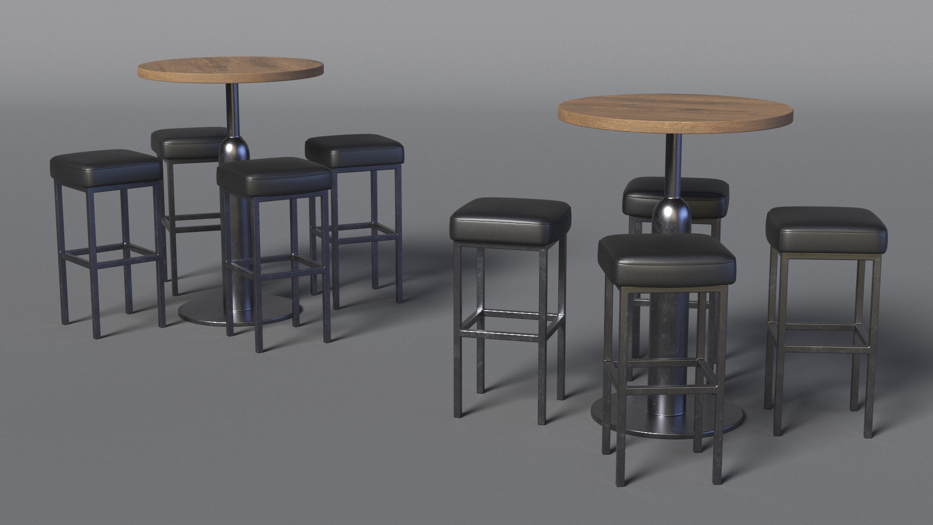 3D Bar Table with Stools