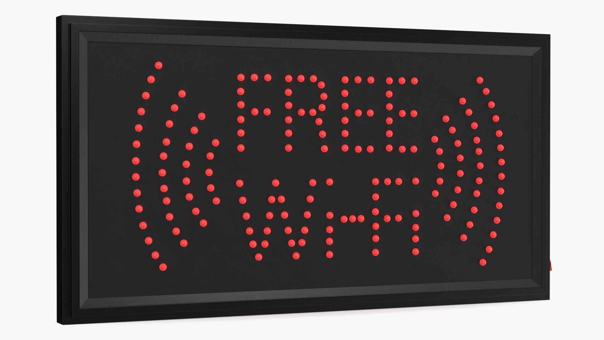 3D Free WiFi LED Sign Red Neon Light ON